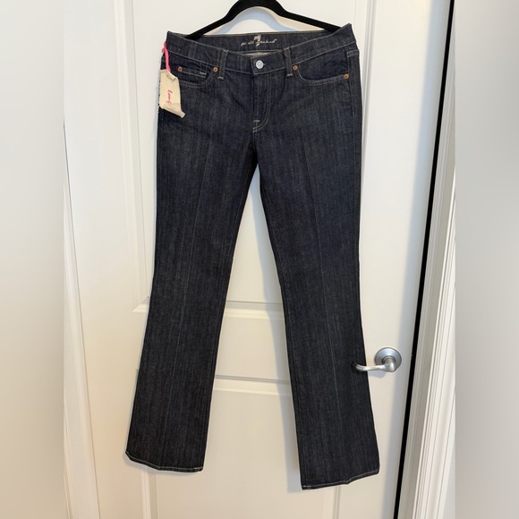7 For All Mankind Denim - 7 For All Mankind Dark Indigo Boot Cut Jeans NWOT Long Leg